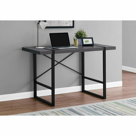 DAPHNES DINNETTE 48 in. Computer Desk - Grey & Black Metal DA1597229